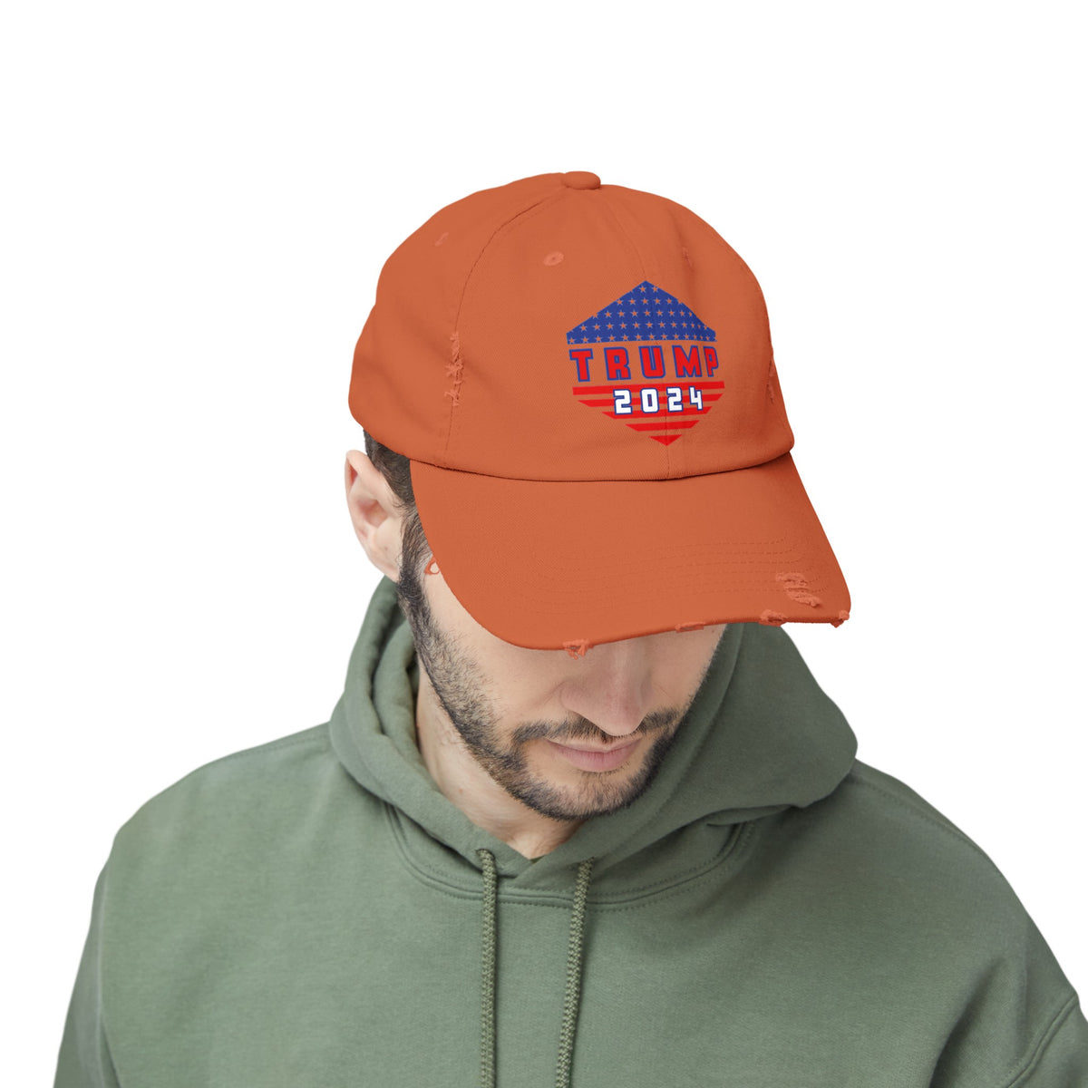 Trump All The Way 2024 | Printed Unisex Distressed Cap (USA/ CAN ONLY)