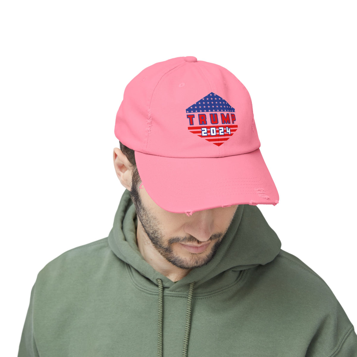 Trump All The Way 2024 | Printed Unisex Distressed Cap (USA/ CAN ONLY)