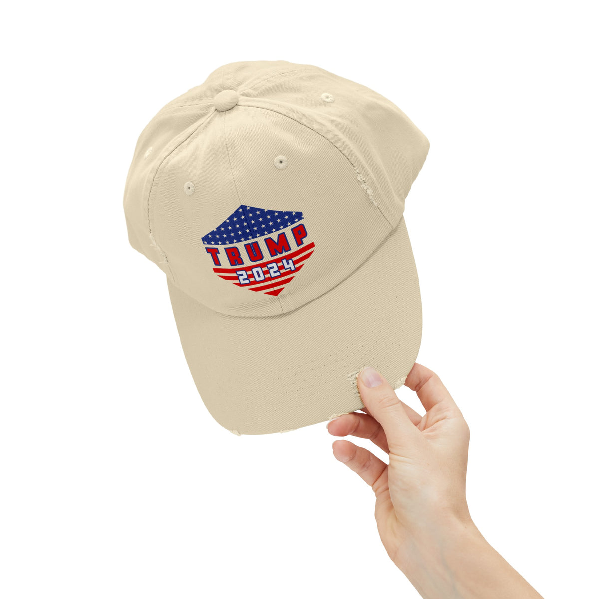 Trump All The Way 2024 | Printed Unisex Distressed Cap (USA/ CAN ONLY)