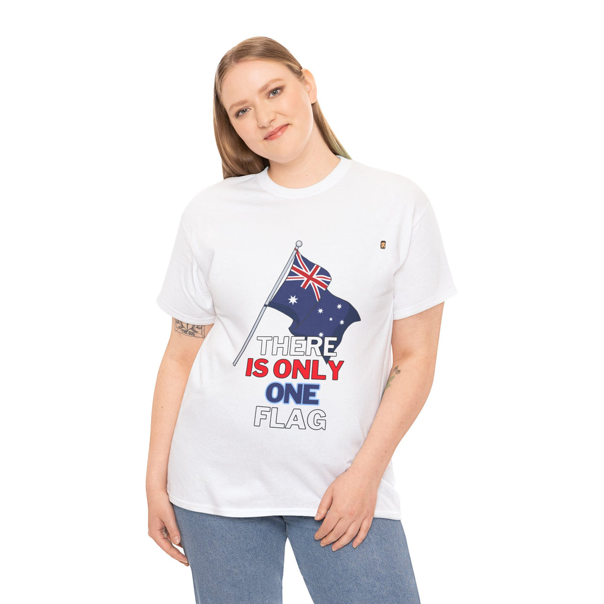 One Ozzie Flag | Unisex Heavy Cotton Tee (AUS/NZ ONLY)