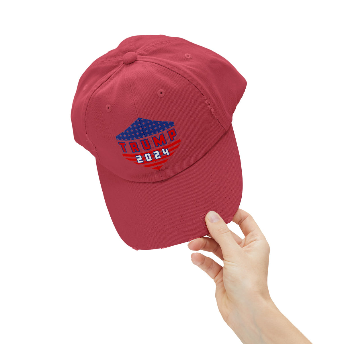 Trump All The Way 2024 | Printed Unisex Distressed Cap (USA/ CAN ONLY)