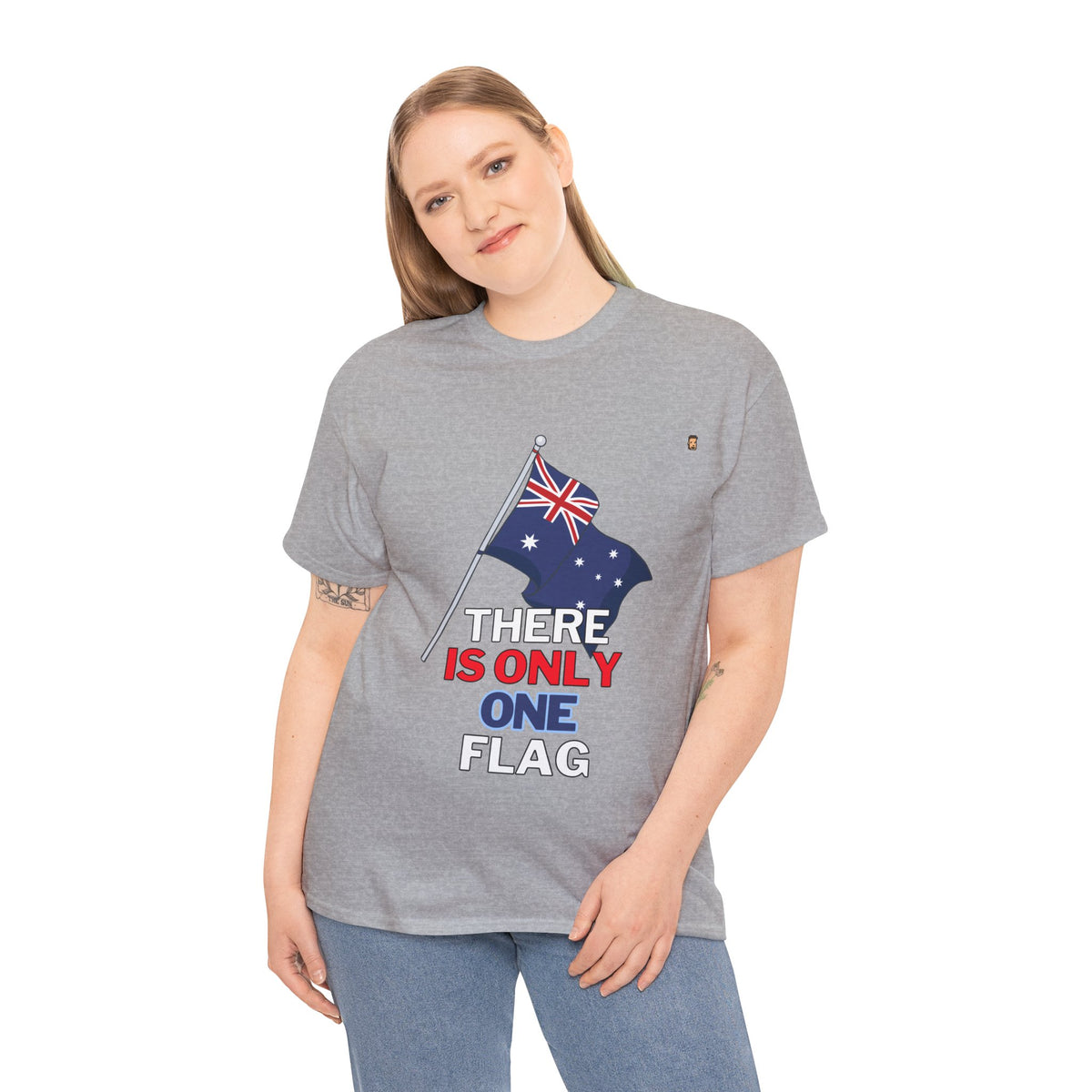 One Ozzie Flag | Unisex Heavy Cotton Tee (AUS/NZ ONLY)