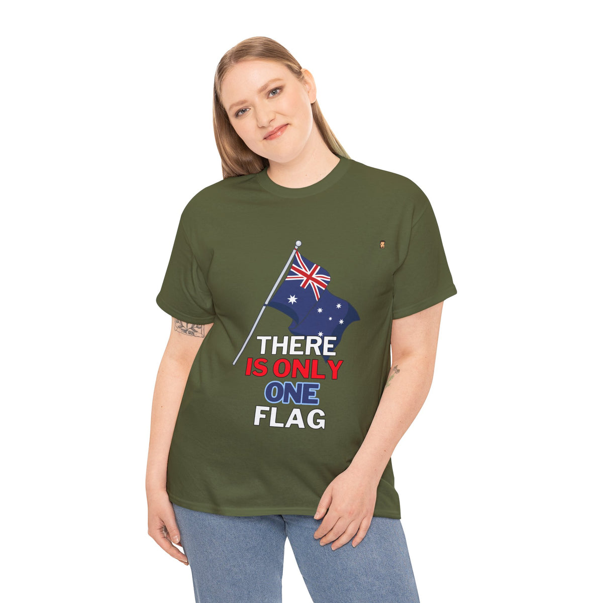 One Ozzie Flag | Unisex Heavy Cotton Tee (AUS/NZ ONLY)