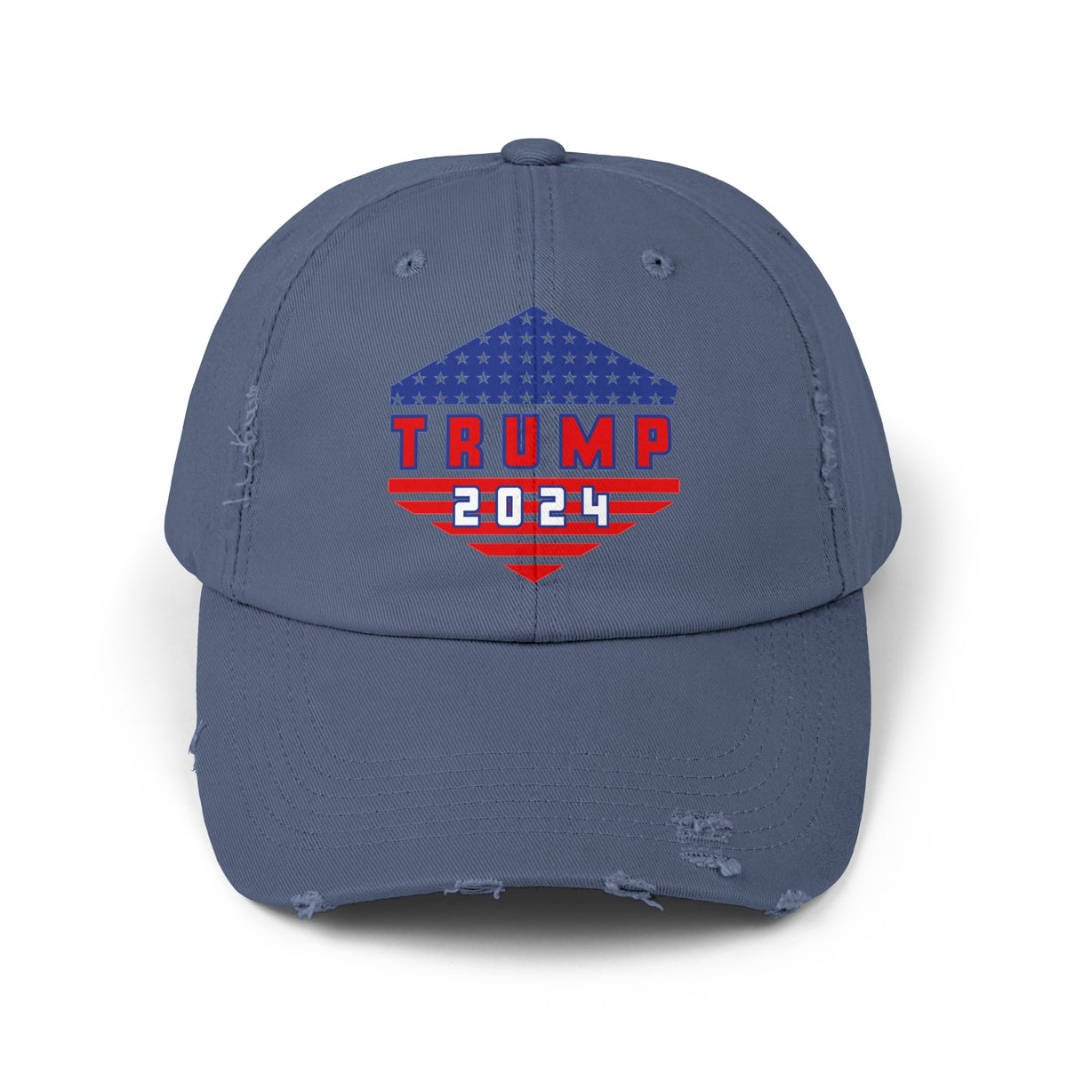 Trump All The Way 2024 | Printed Unisex Distressed Cap (USA/ CAN ONLY)