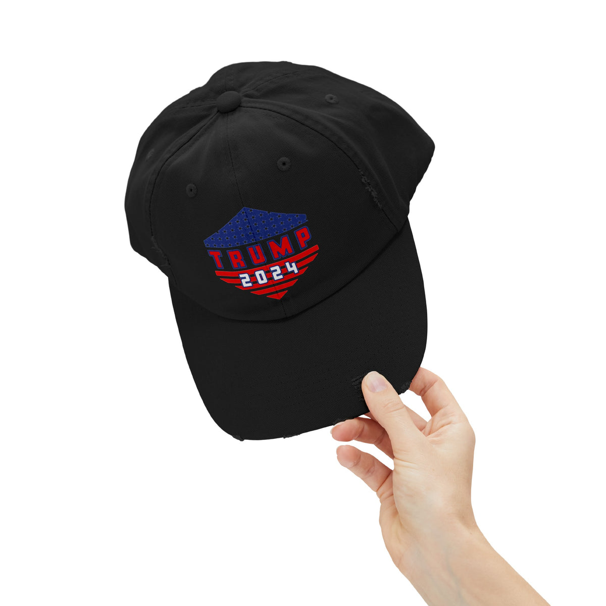 Trump All The Way 2024 | Printed Unisex Distressed Cap (USA/ CAN ONLY)