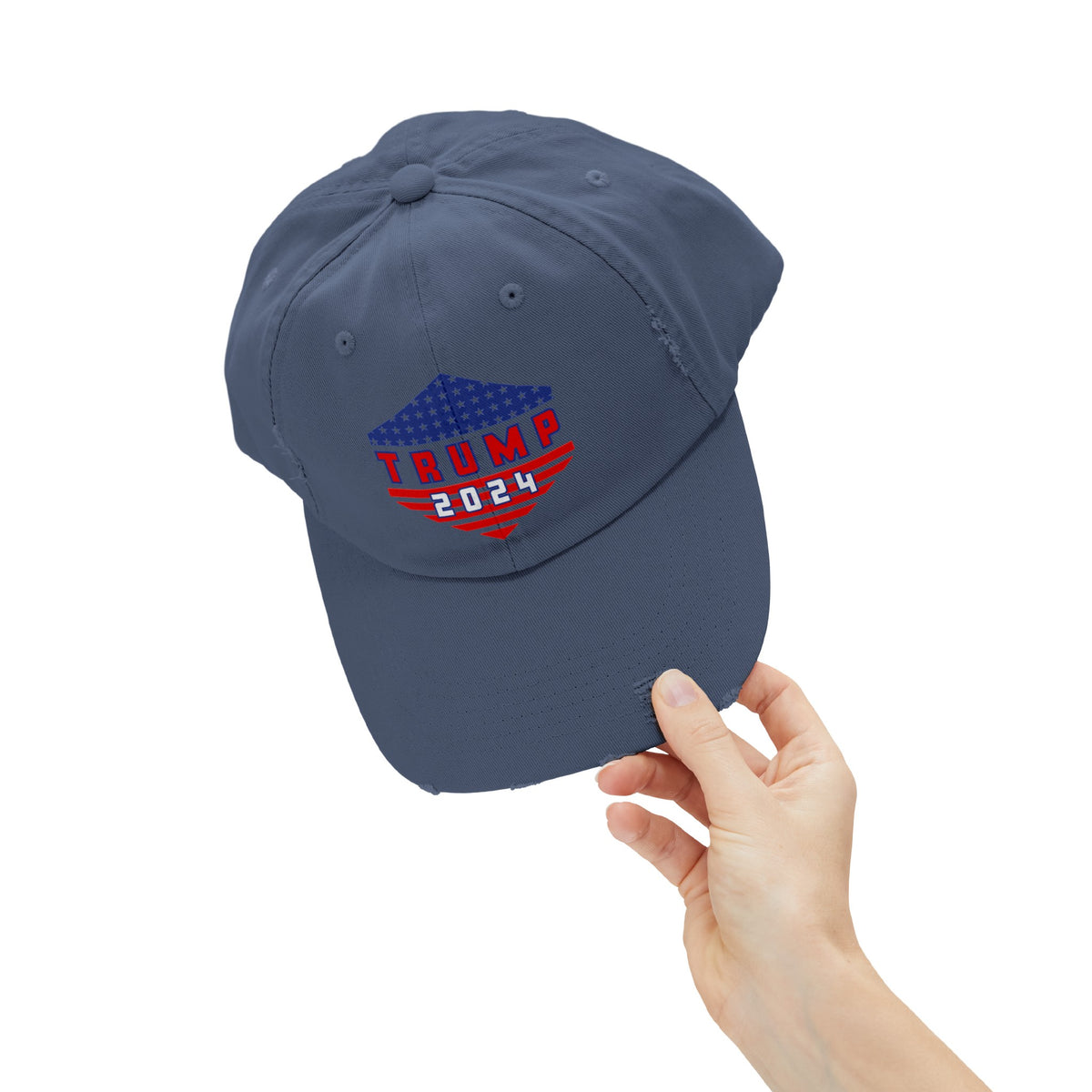 Trump All The Way 2024 | Printed Unisex Distressed Cap (USA/ CAN ONLY)