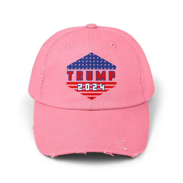 Trump All The Way 2024 | Printed Unisex Distressed Cap (USA/ CAN ONLY)