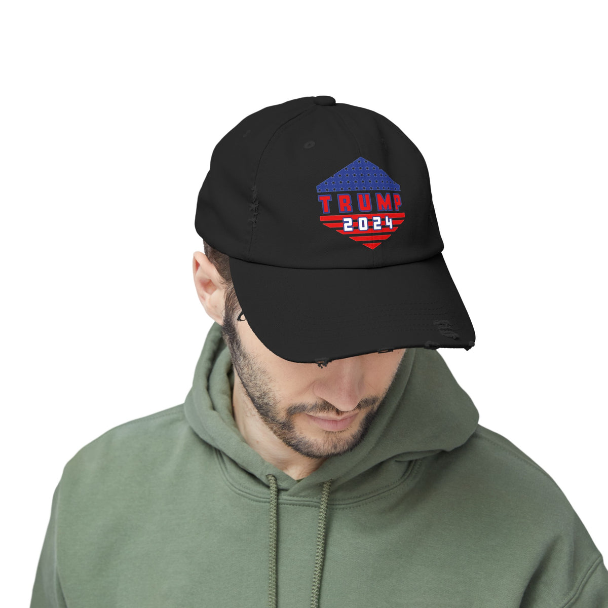 Trump All The Way 2024 | Printed Unisex Distressed Cap (USA/ CAN ONLY)