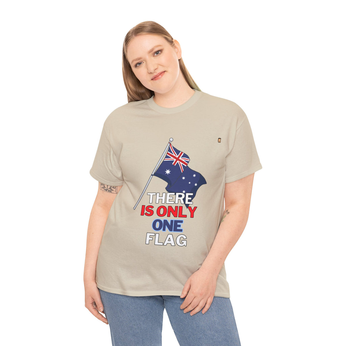 One Ozzie Flag | Unisex Heavy Cotton Tee (AUS/NZ ONLY)