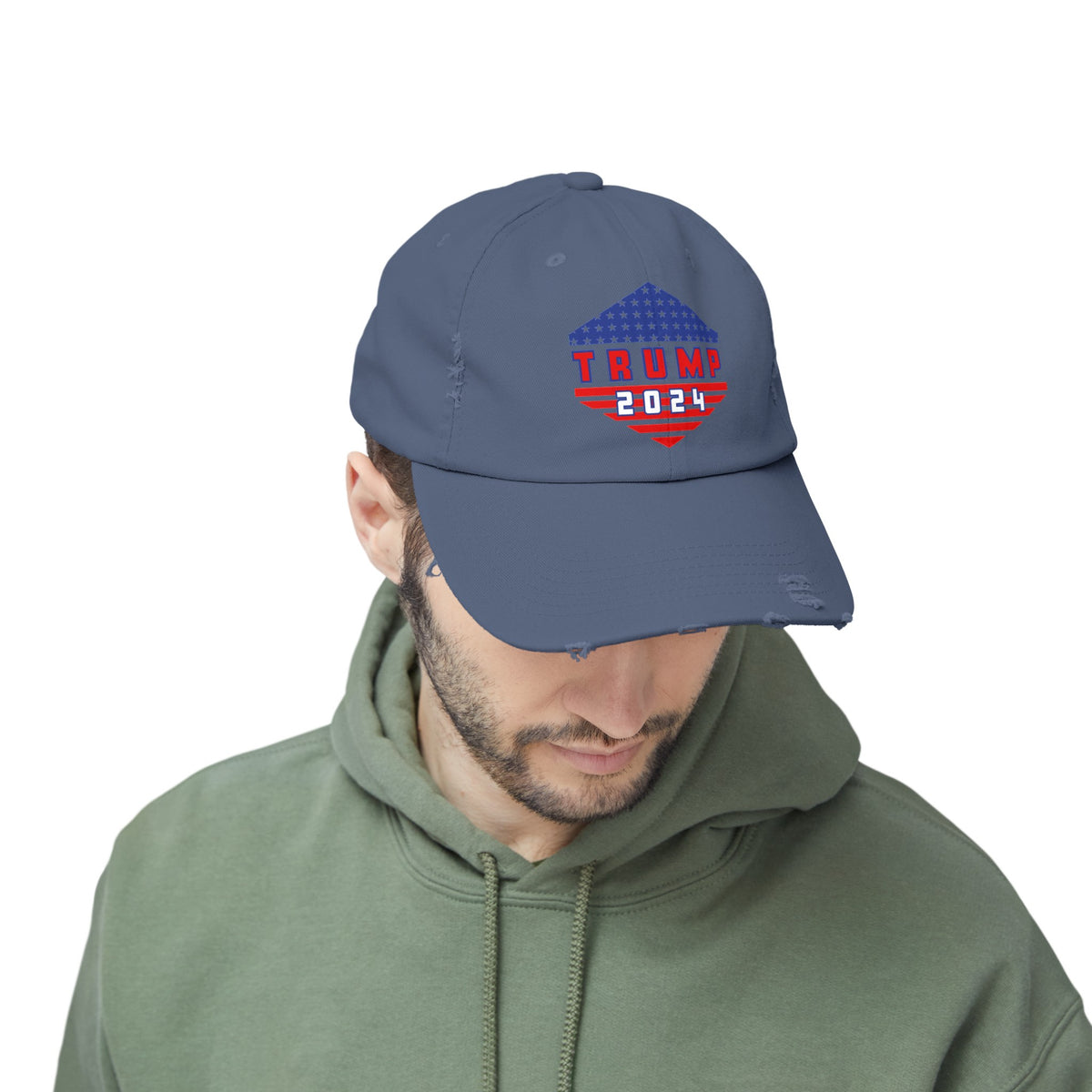 Trump All The Way 2024 | Printed Unisex Distressed Cap (USA/ CAN ONLY)