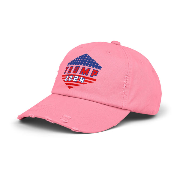 Trump All The Way 2024 | Printed Unisex Distressed Cap (USA/ CAN ONLY)