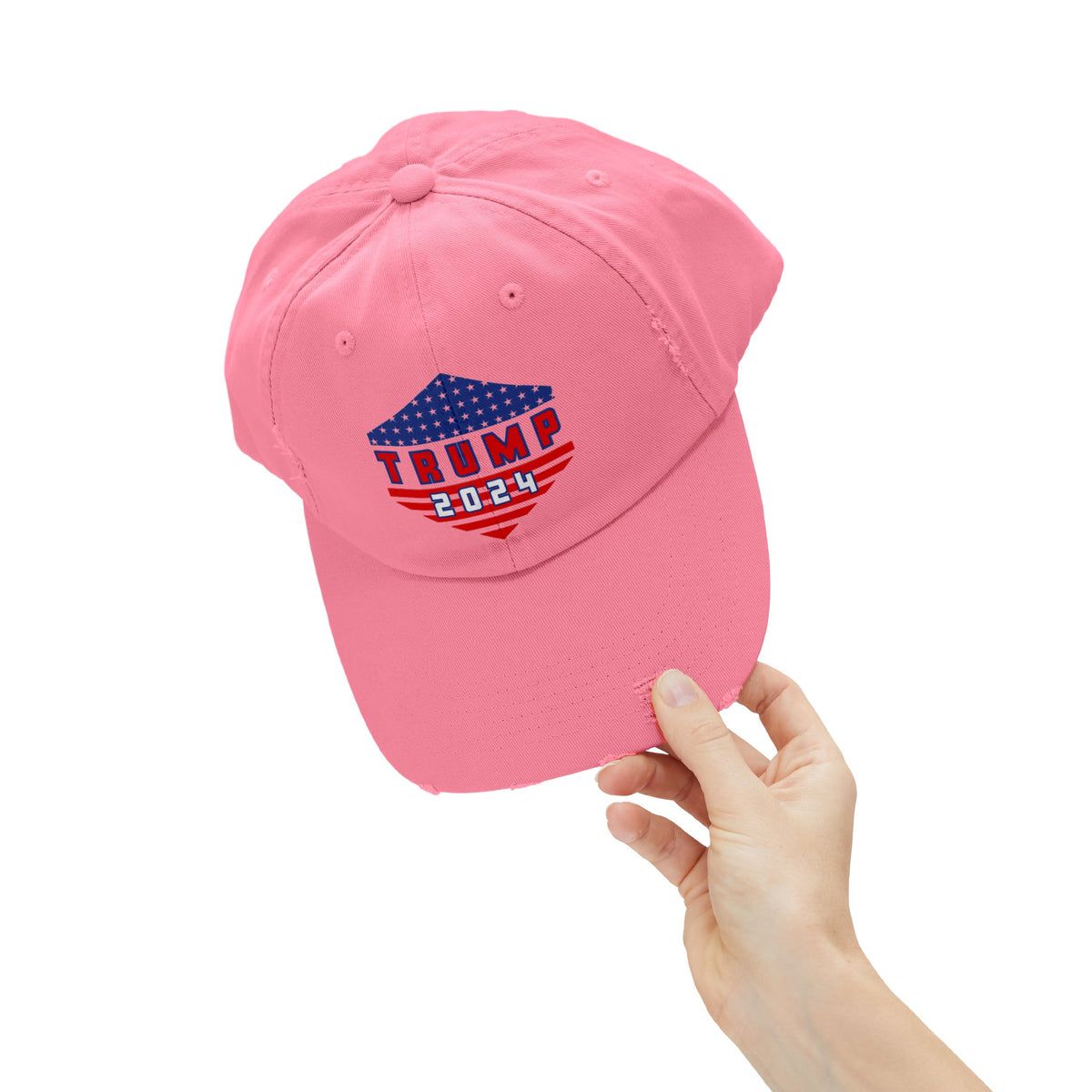 Trump All The Way 2024 | Printed Unisex Distressed Cap (USA/ CAN ONLY)